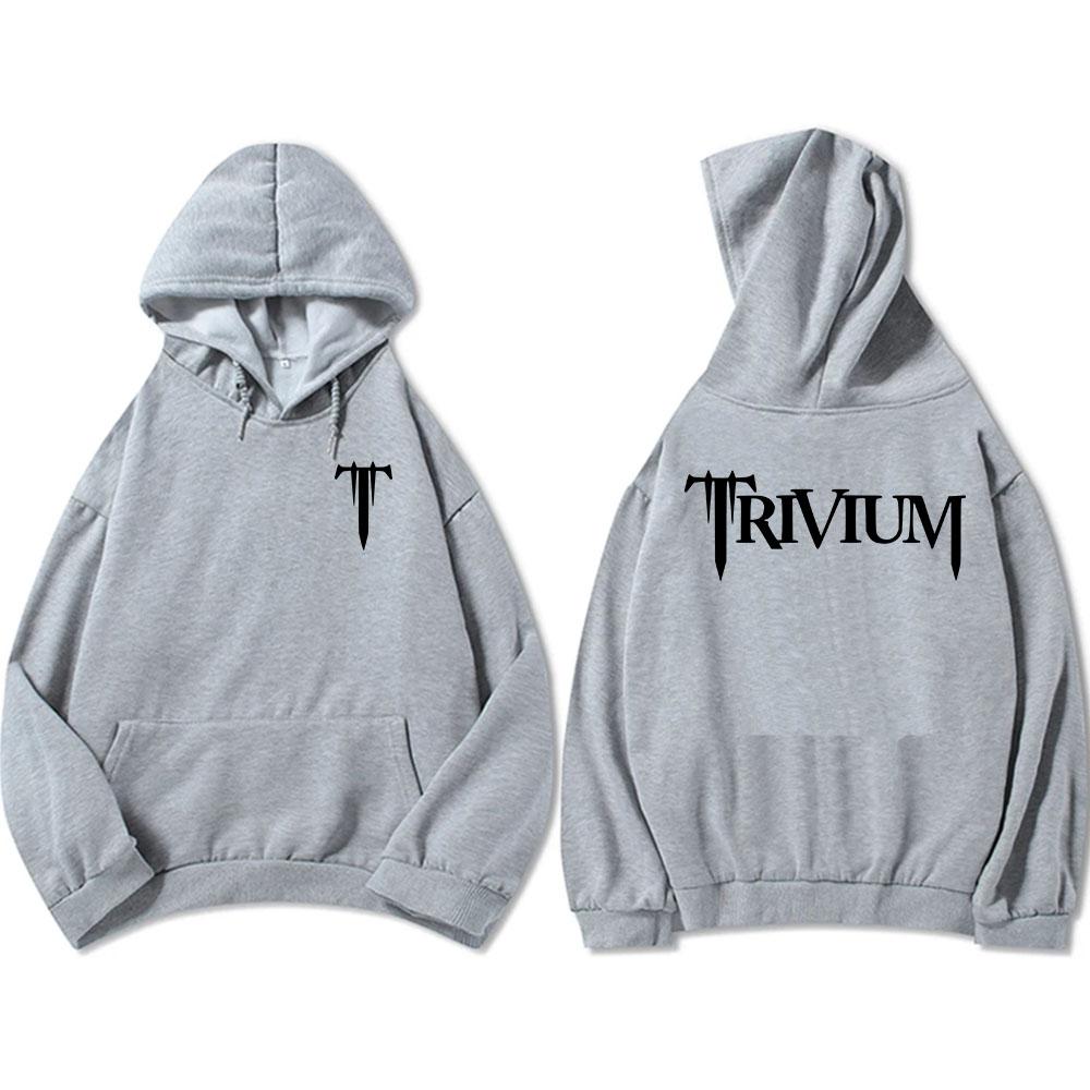 Худи Trivium Band Heavy Mental Мужская мода Осень Флисовая толстовка Длинный рукав Повседневная Гранж Уличная одежда Хип-хоп Унисекс Худи