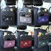 Bling Car Seat Back Organizer Rhinestone Leather Storage Bag with Multi-Functional Compartments Durable and Stylish Accessories