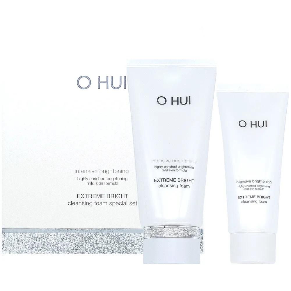 O HUI Extreme Bright Cleansing Foam Special Set 160ml + 100ml Hypoallergenic Bubble Cleanser