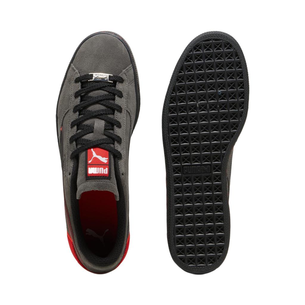 Формула 1 x Puma Suede T Темно-серый Поп-красный Мужские кроссовки 308438-01