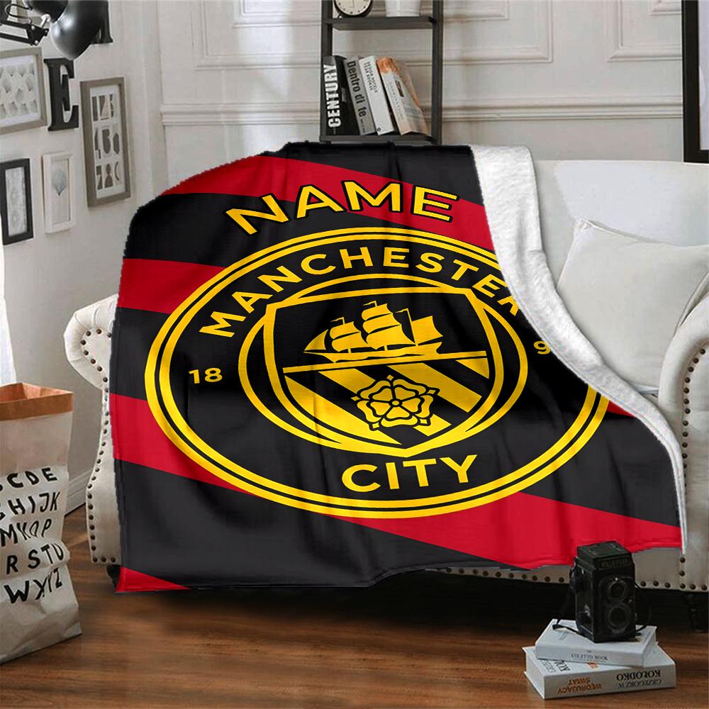Custom Name AFC Bournemouth Crest blanket for Couch & Bed, Plush Cozy Fuzzy Blanket Super Soft & Warm Blankets for Fall and Winter. 0908252
