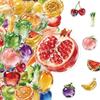 50Pcs/Set Glass Watercolor Fruits & Vegetables Series 03 PET Clear Stickers Waterproof DIY Fashion Decals Stickers
