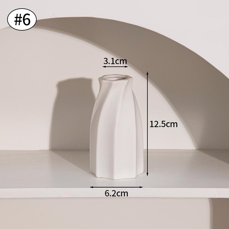 Ceramic Flower Vase Retro Table Decorative Vase Dried Flower Arrangement Pot Home Wedding Gifts Aesthetic Vase Desktop Ornament