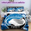 Atalanta BC Football Pattern Bedding,Quilt Set Quilt Cover Pillowcase Home Birthday Gift (1*duvet cover+2*pillowcase,without core)