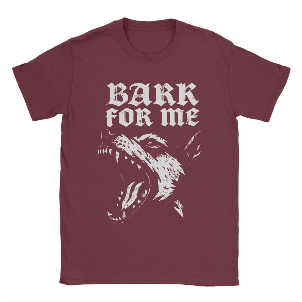 Унисекс Футболки Bark for Me Fierce Dog Одежда из чистого хлопка Повседневная футболка с коротким рукавом и круглым вырезом Печатные футболки