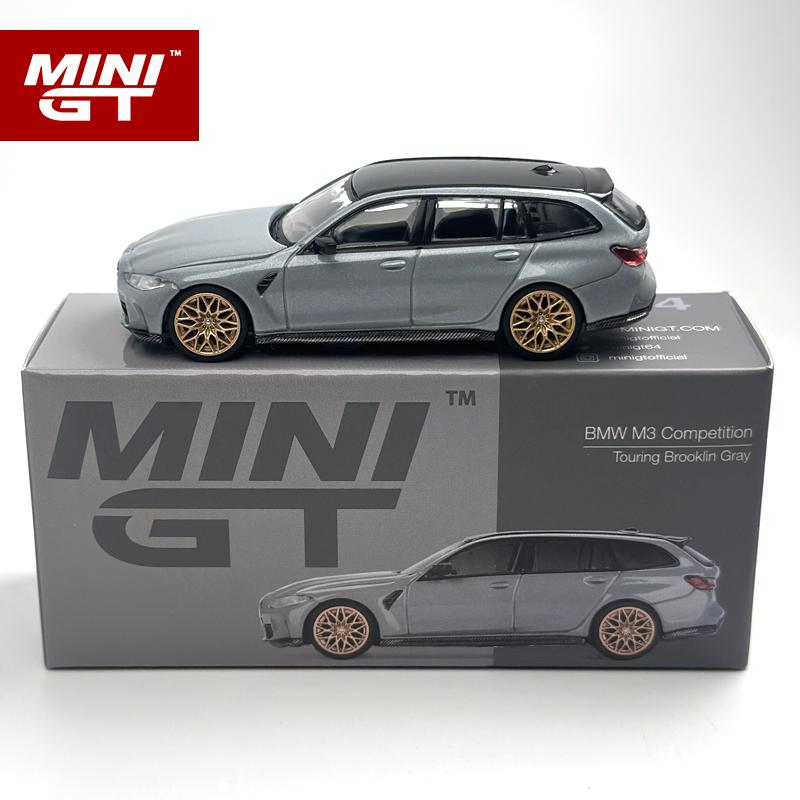 MINIGT 1:64 metallic grey BMW M3 Competition Touring Brooklyn alloy car Model 864