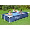 Piscine Démontable Rectangulaire - Bestway Steel Pro 221x150x43 cm Capacité de 1.200 Litres Couleur Bleu
