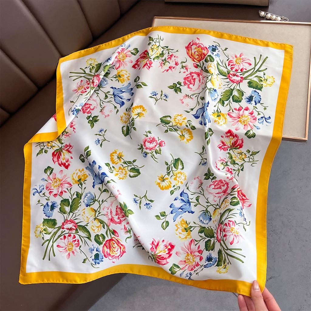 New Spring and Summer Print Age-reducing Chinese Scarf Professional Decoration Neck Protection Scarf Tie Neck Sun Protection Shawl