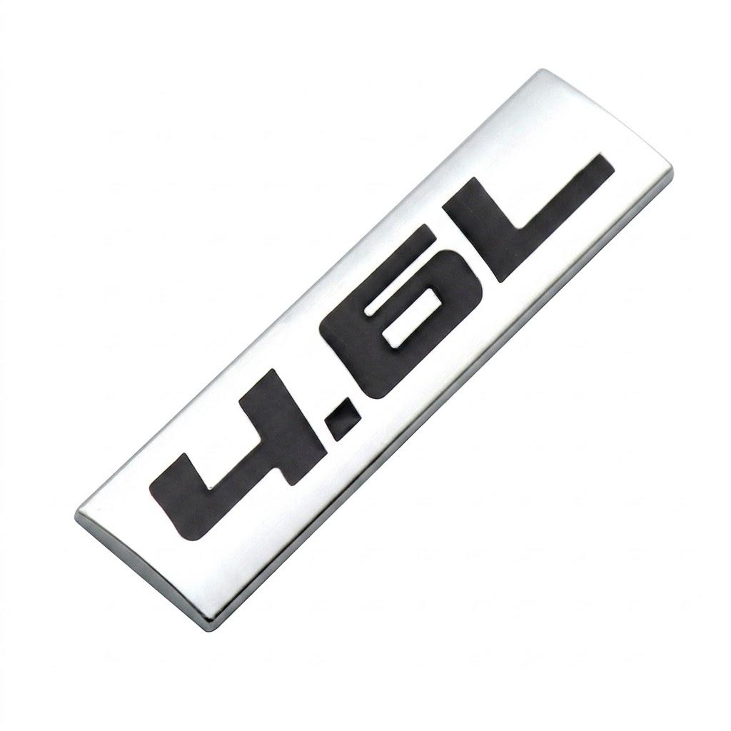 Universal 3D Metal 4.0L 4.6L 4.7L 5.0L 5.3L 5.7L Engine Displacement Badge Sticker Rear Trunk Fender Side Emblem Decal Chrome Trim