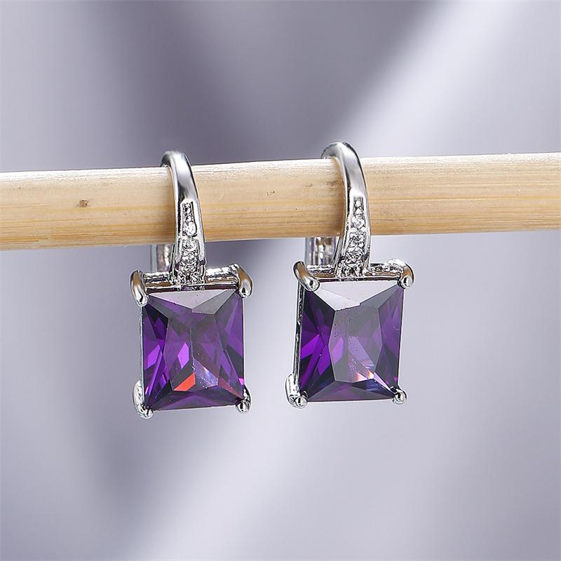 Модные квадратные серьги женские серьги-кольца принцесса свадебные украшения для помолвки подарки