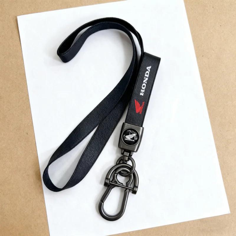 QEJMX1 New Honda Motorcycle Leather Keychain Key Ring For HONDA Hornet CBR CB Shadow PCX VFR XADV Forza Monkey HONDA Accessories
