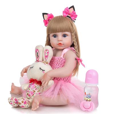 KEIUMI 19-дюймовая кукла Reborn, реалистичное полное силиконовое тело, Bebe Reborn Menina, водонепроницаемая игрушка для дня рождения, рождественские подарки