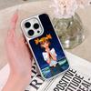 Вечное Лето Алиса Покрытие Серебром Чехол для Мобильного Телефона для iPhone 17 16 15 14 13 12 11 Air Pro Max Plus Цветной Чехол