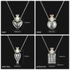 Transparent Openable Necklace Water Drop Mini Bottles Necklace Glaze Vial Pendant  Keepsake