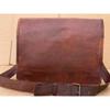Vintage Brown Messenger Shoulder Laptop Bag Briefcase Designer Bag Men's Leather