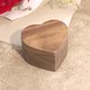 Шкатулка для колец из грецкого ореха на 1/2 слота, Шкатулка для свидетелей свадебных колец, Многофункциональный держатель для колец в форме сердца, Подарки