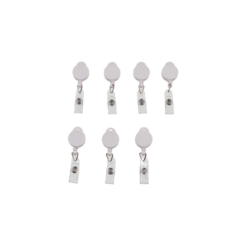 Бейджхолдер с клипсой и ретрактором для бейджа, защита от потери, легко вытягиваемая пряжка, школьные принадлежности
