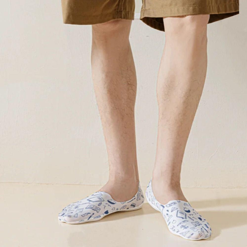 Anti-Slip Summer Ice Silk Socks Anti Odor Men's Boat Socks for Casual & Sports