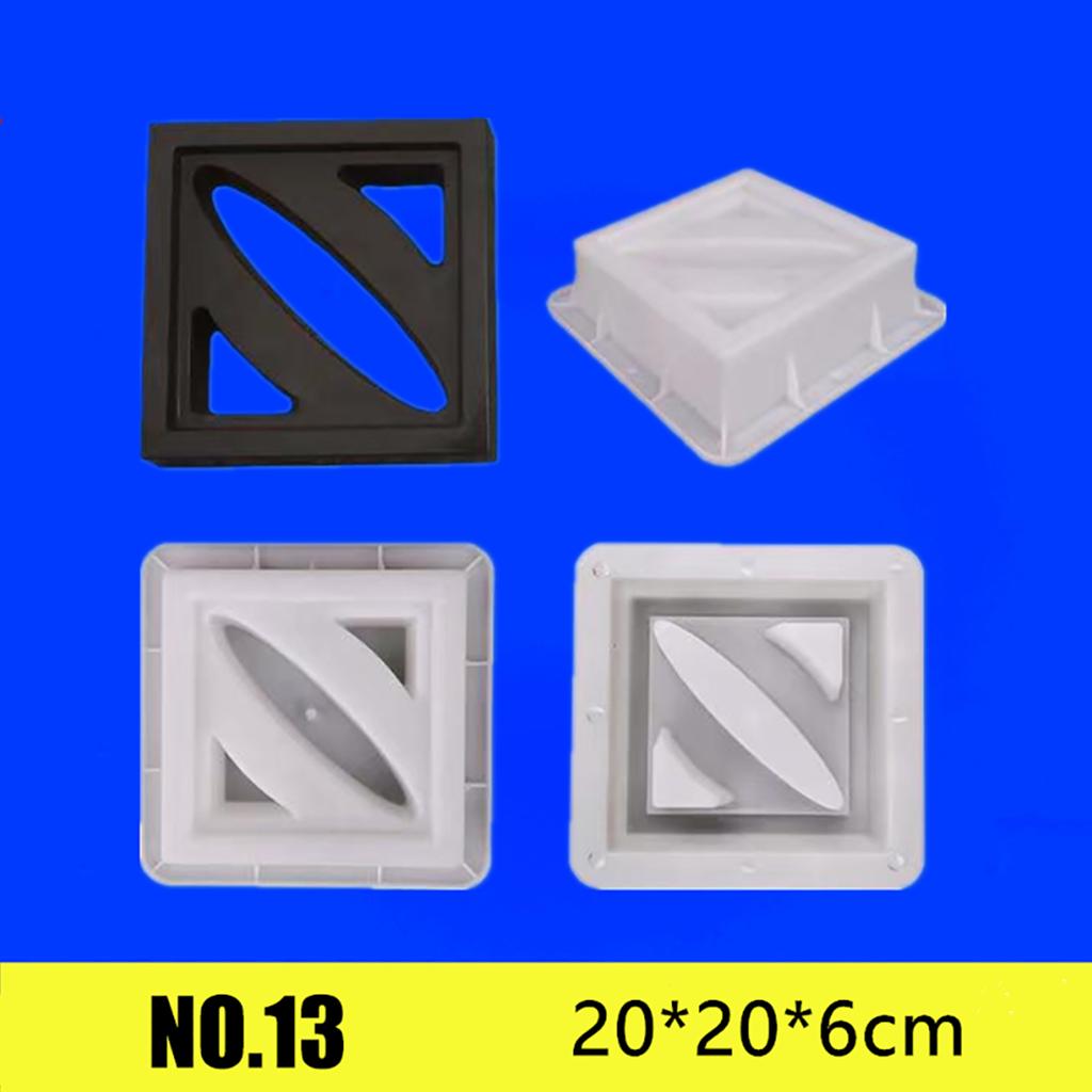 20*20*6см Цементная форма Полая пластиковая форма для кирпича Сетчатый фон Стена Декор Садовое окно Цветочный забор Настенная форма
