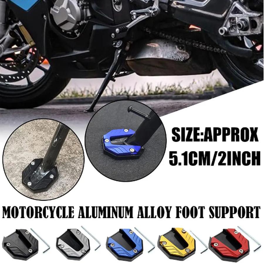 1pc Universal Bike Kickstand Extender Foot Side Stand Grip Extension Foot Pad Support Plate Scooter Motorcycle Accessories