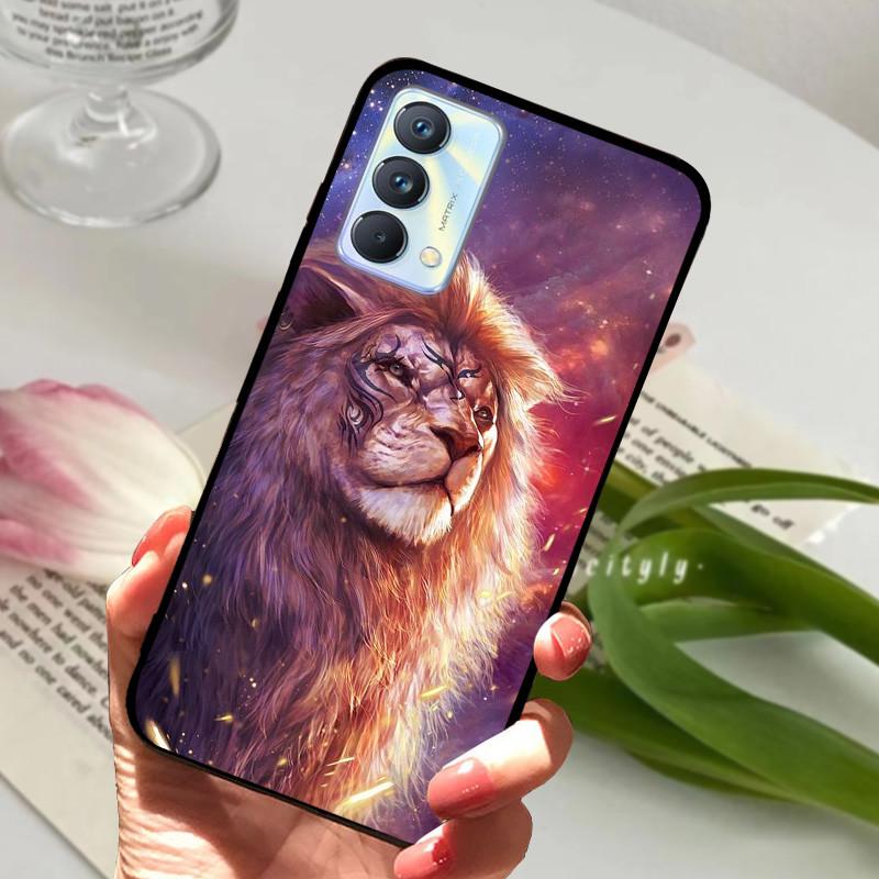 Для чехла Realme GT Master Case Edition Животные Мультфильмы Мягкий Силикон Funda для Телефона Realme GT Master Explorer Чехол Черный Coque