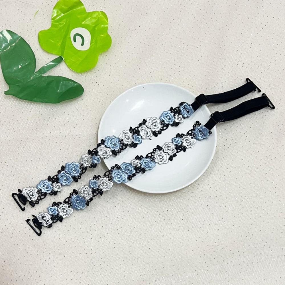 Adjustable Floral Bra Straps with Lace Trim Flower Lingerie Strap Fashion Underwear Strap  Women