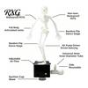 Water Safe Aquarium Decor Dancing Skeleton, Pneumatic Moving Bone Figurine for Fish Tank, Funny Halloween Accessory Waterproof Skeleton Ornament with
