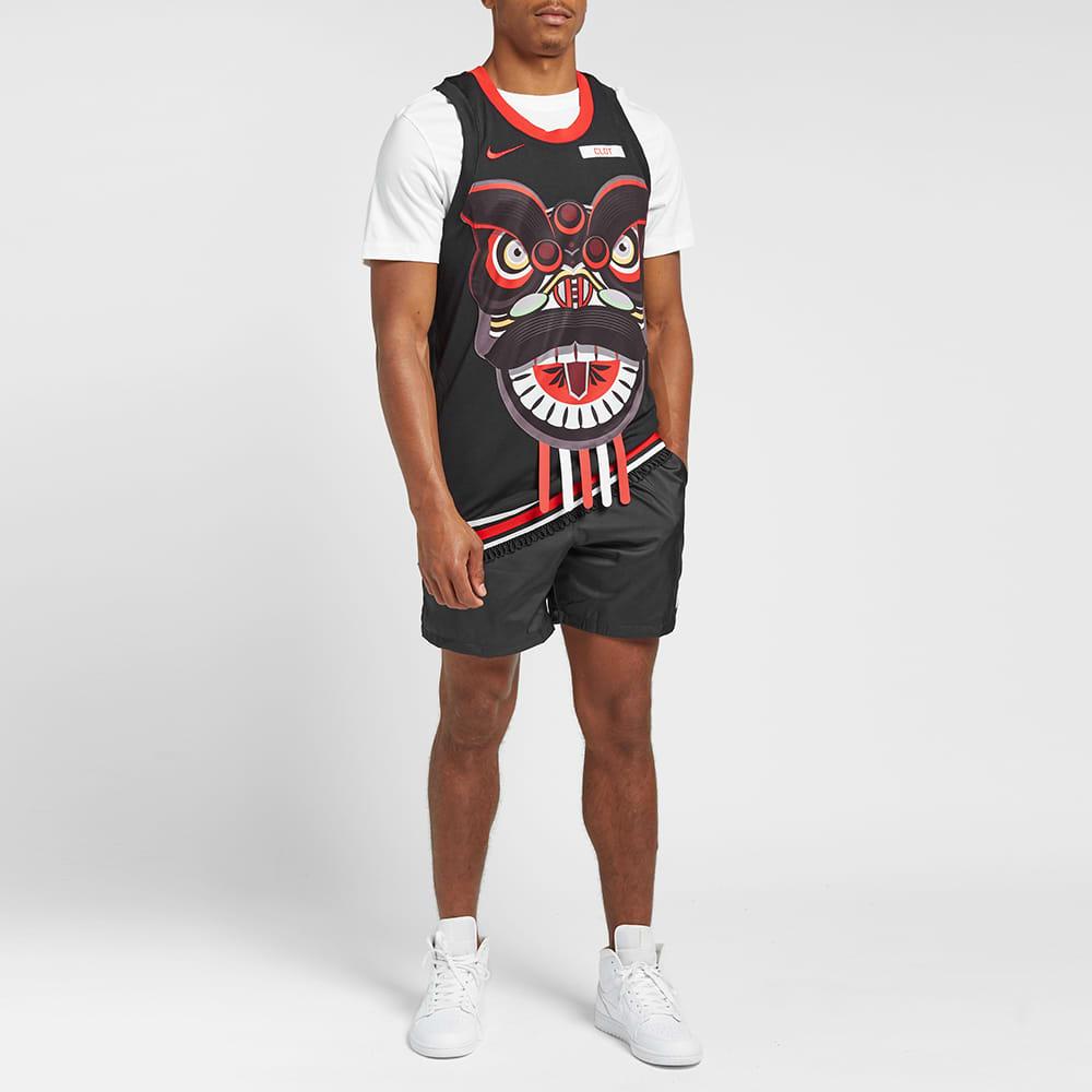Nike X CLOT Nrg Ge Jersey Lion Dance баскетбольная майка мужская топы черный красный CK0094-010