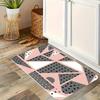 1PC Geometric Pattern Kitchen Rug Non-Slip Door Mat Pop Design Bathroom Rug Bath Mat Carpet for Home Sink Laundry Decoreeree