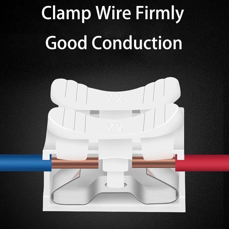 50 шт. 2-полюсных быстрозажимных соединителей для проводов, клеммы для люстр, клеммы для электрических кабелей для безопасной скрутки проводов
