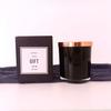 Glossy White Candle Holder 10oz Black Matte Colored Glass Candle Jar With Lid and Boxes