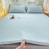 JingJingRS Summer Ice Silk Fitted Sheet Mat Set