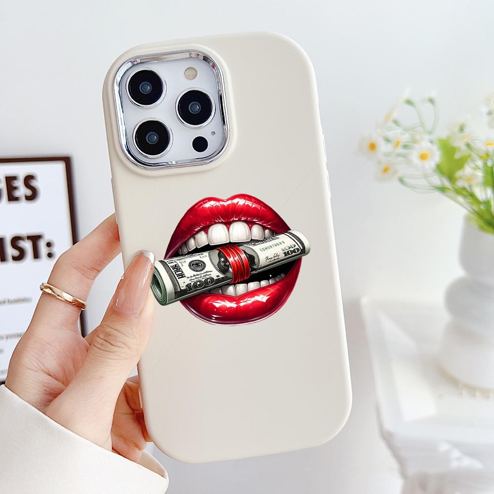 LZ21 Lips Kiss Design Art Soft Phone Case for Samsung S24 Ultra S23 Plus S21 A16 A54 A34 A05s A06 Infinix Hot 40 30i Lens Protection Shockproof Cover
