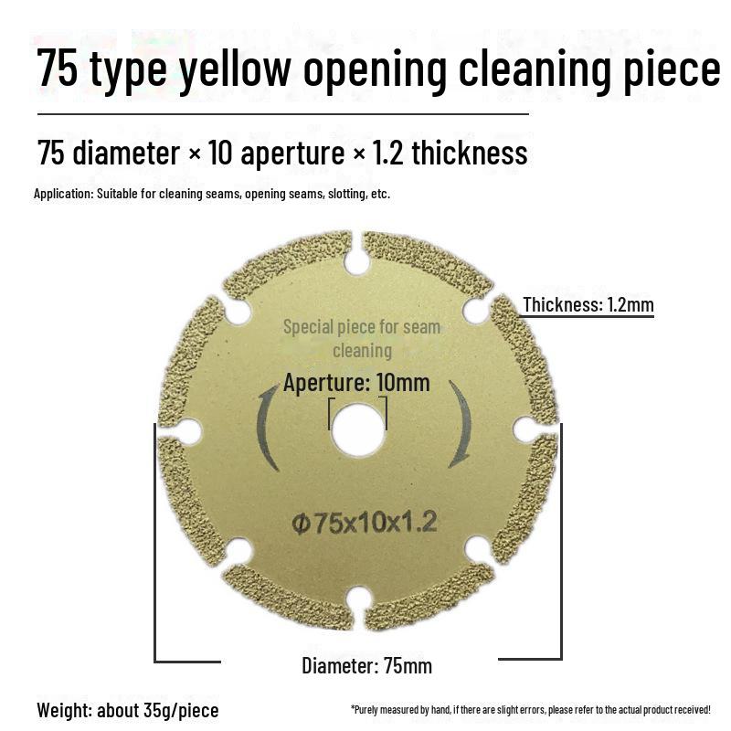 3" Mini Angle Grinder 8-Piece Set: 75x1.2x10mm Brazing Cutting & Grinding Blades