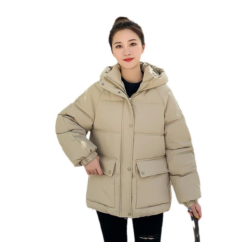 Пуховая одежда женская зимняя одежда новая пуховая одежда женская свободная с капюшоном короткая утолщенная женская стеганая куртка