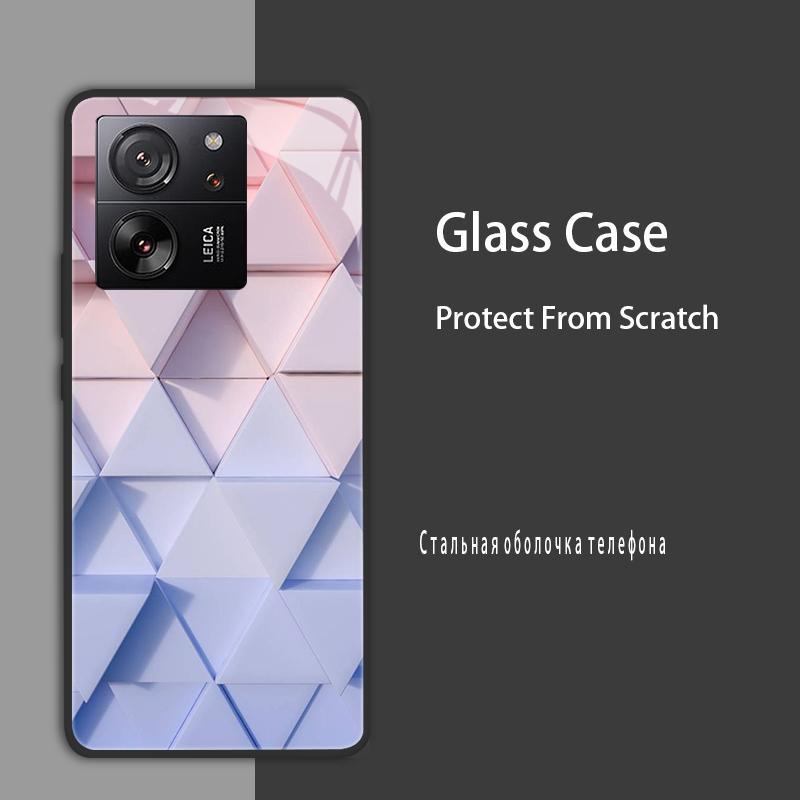 Для Xiaomi 13T 13T Pro Чехол Защитный Чехол из Закаленного Стекла Жесткий Ударопрочный Чехол Бампер Для Xiaomi Mi 13T Pro Mi13T Pro Защитный Чехол