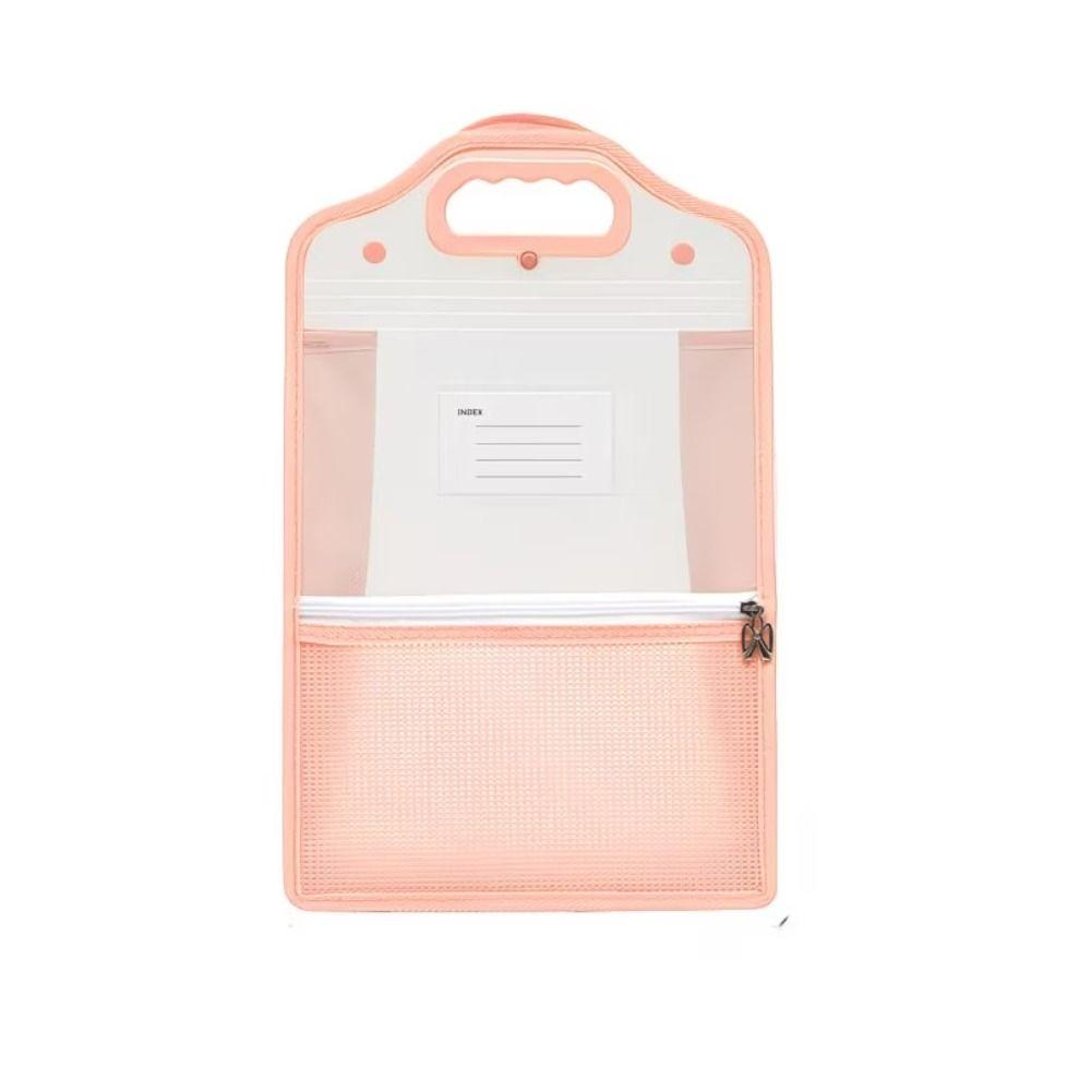 Zipper-Type A4 Document Bag Large Capacity Student Book Bag Homework Bag Test Paper Bag  Office