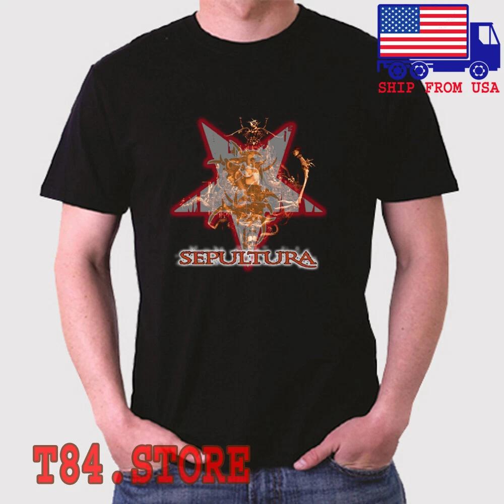Sepultura Men's Black Size S to 5XL