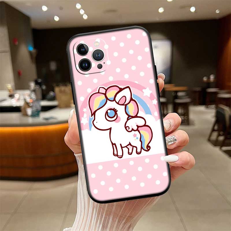 RE17 Cartoon Unicorn Phone Case for Samsung Galaxy S20 S21 S22 Ultra FE + Plus A21S A22 A24 A25 A26 A30 A30S A31