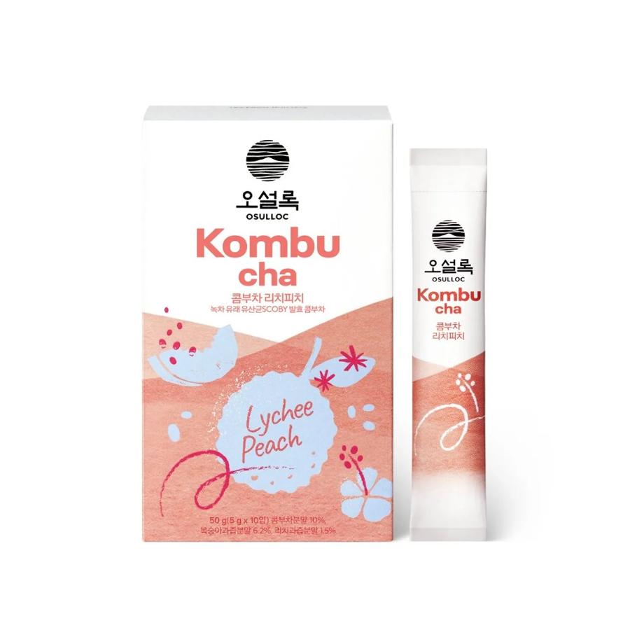 Osulloc Комбуча #Личи Персик 10 Палочек 50г*3 Коробки