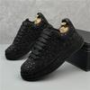 Fashion Luxury Trend Designer Men's Charm Black Rhinestones Lace Up Platform Causal Shoes Male Flats Moccasins Sports Walking Sneakers