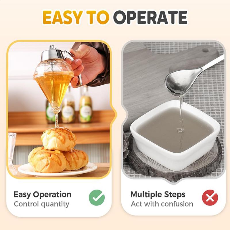 Горшочек для меда с подставкой, контейнер для бутылки кленового сиропа, не капающий горшочек для меда, кухонный горшочек для хранения для дома, кухни и кофе-баров