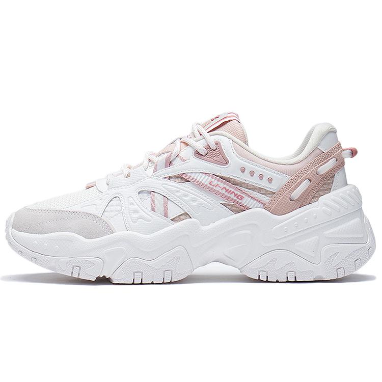 Повседневная обувь Li Ning Женская Низкая Mist White/Tea Orange Pink/Rose Pink AGLS052-3