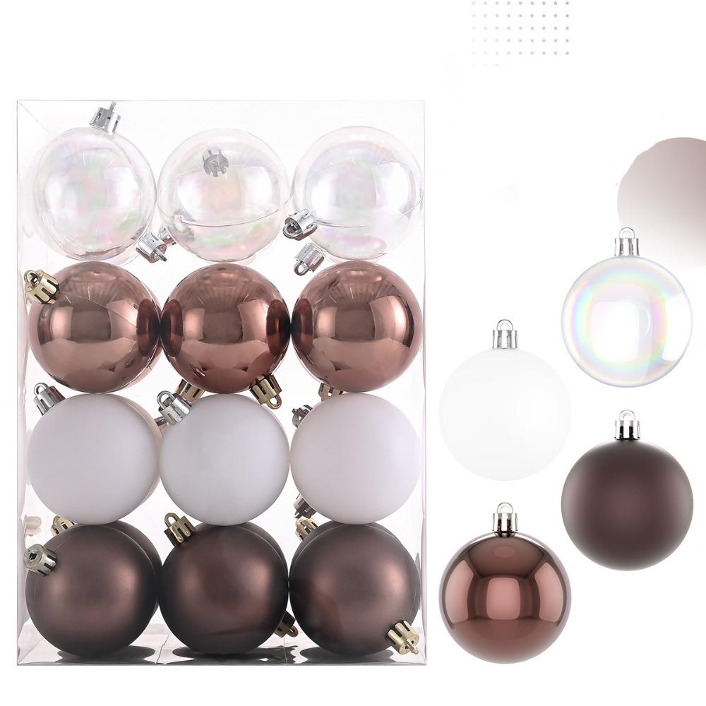 24pcs 6CM Christmas Balls Electroplated Christmas Spheres Pendant  Background Layout