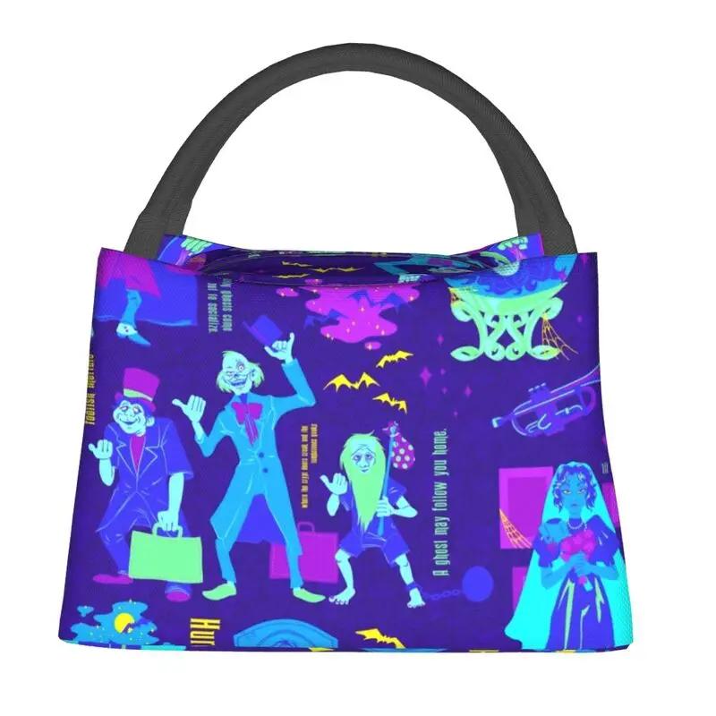 Индивидуальный заказ Haunted Mansion Stretching Lunch Bags Women Термосумка-холодильник Изолированная Ланч-бокс для работы, пикника или путешествий