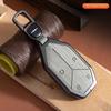 For BYD Formula Leopard 5 8 Titanium 3 7 Car Key Case Zinc Alloy Cover Keychain Shell Fob Metal Car Key Leather Holder Key Bag