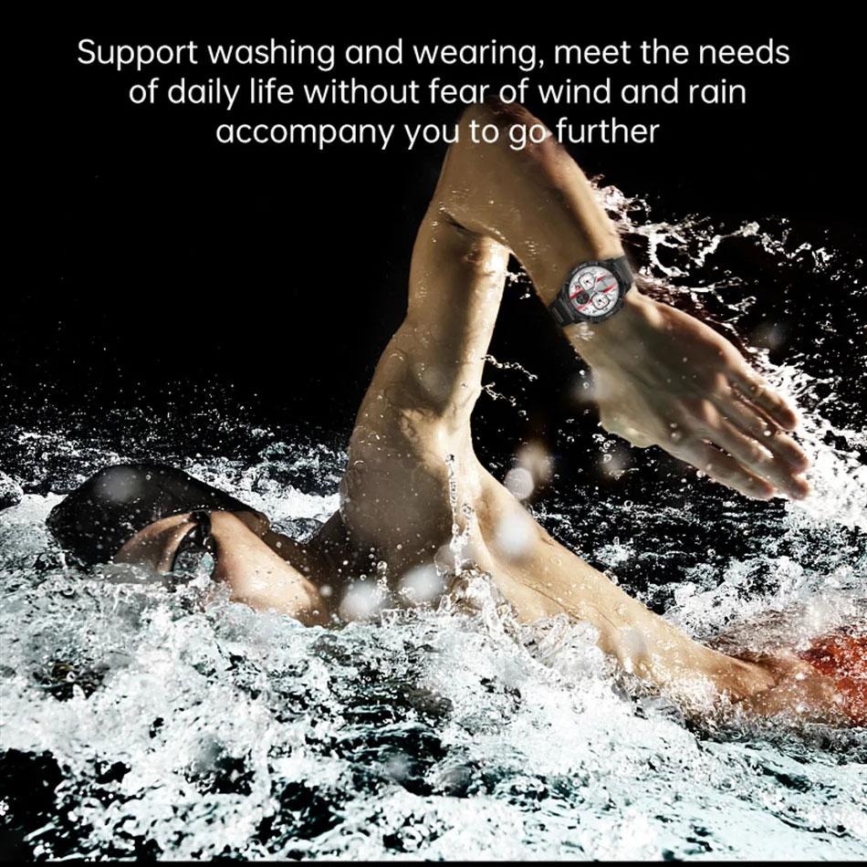 LUCKYSTART Smart Watch Men 2024 Новые спортивные часы с дисплеем 1,6 дюйма AMOLED, 4G ROM, голосовые вызовы, локальная музыка, водонепроницаемые мужские умные часы