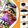 Custom Name Personalized Crayon Shin Print Umbrella, Auto Open Close, 8‑Rib Sturdy Frame, Commute Camping Hiking Use, Birthday Gift