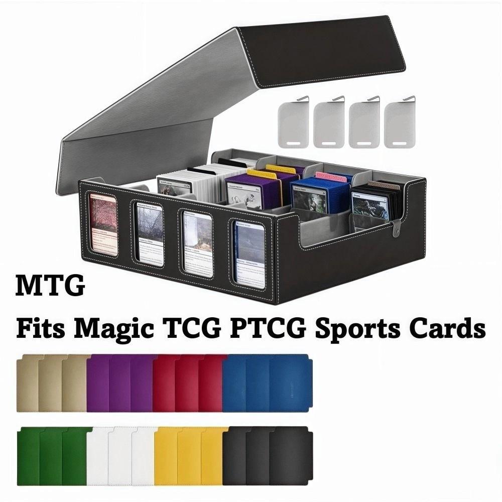 24 Dividers Trading Card Storage Box 2400+ Top Loader Card Case For Magic TCG PTCG Sports Cards