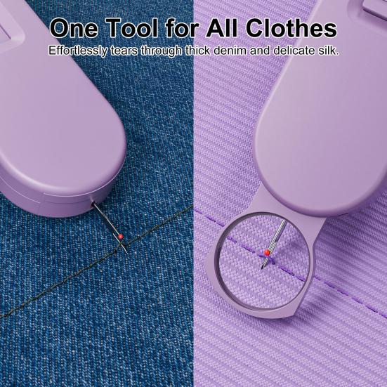 Retractable Seam Opener Stitch Remover with 1.5x Magnifying Glass Portable Thread Remover